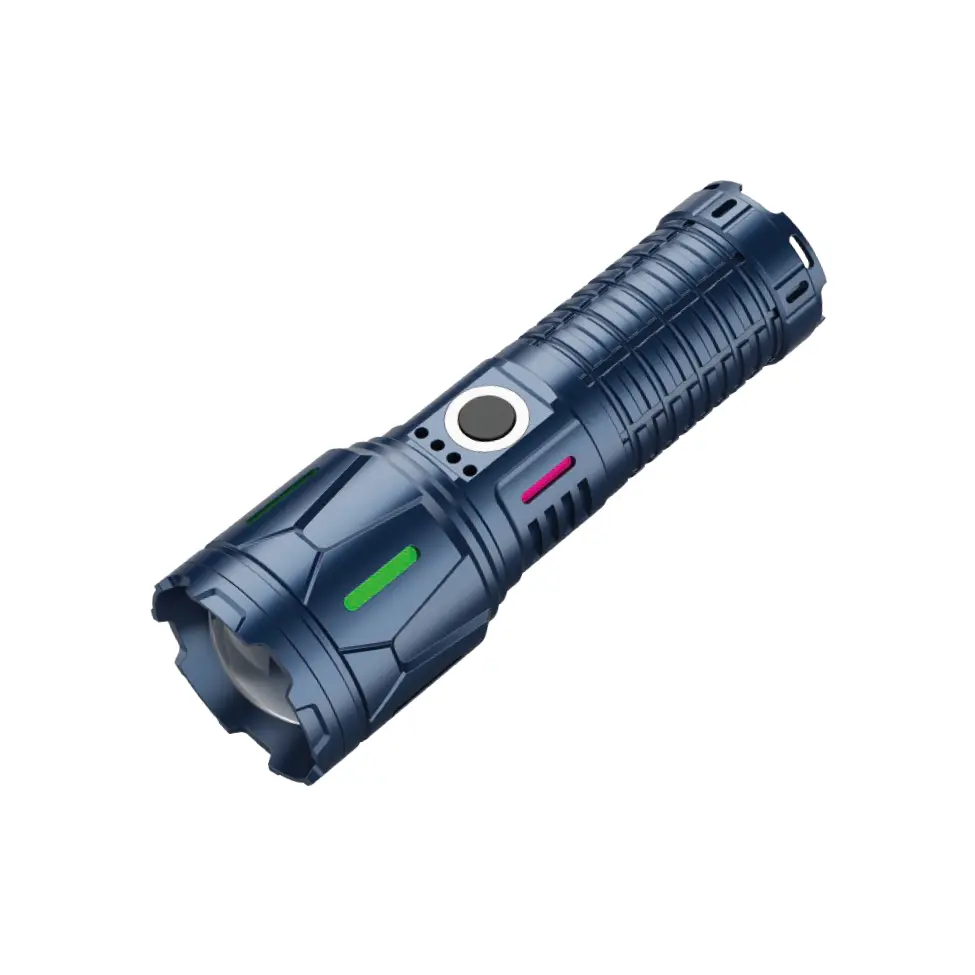 Flashlight Oirbheartaíochta Rechargeable LED 10W le haghaidh Campála agus Slándála