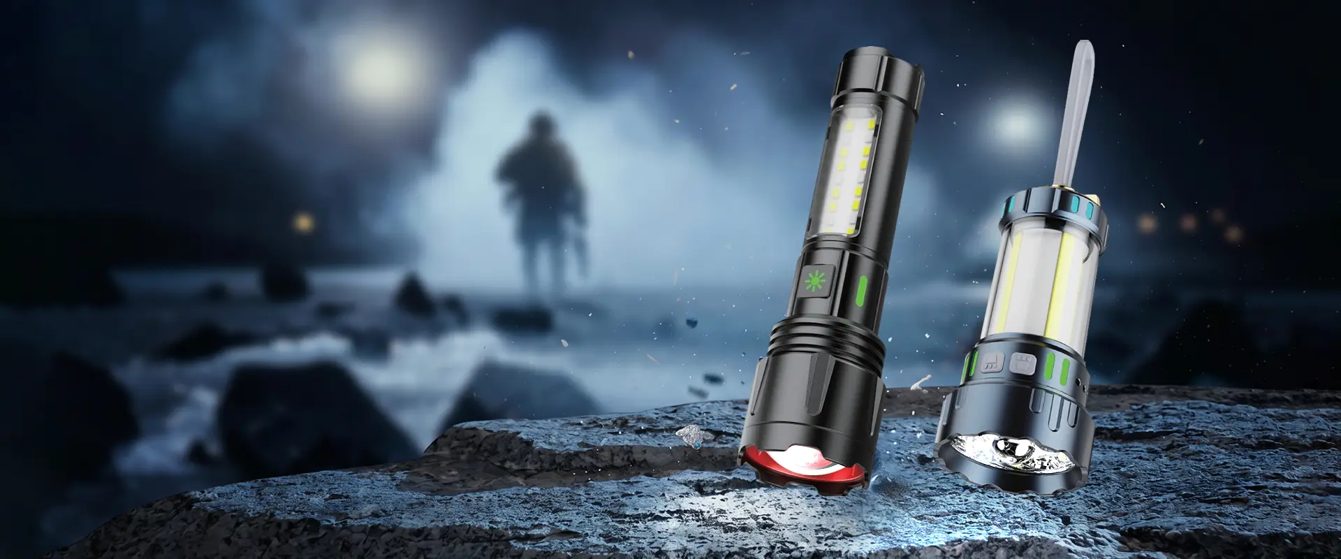 Flashlight LED Oirbheartaíochta Tíogair Foraoise - lumen ard in-athluchtaithe le húsáid dleachta