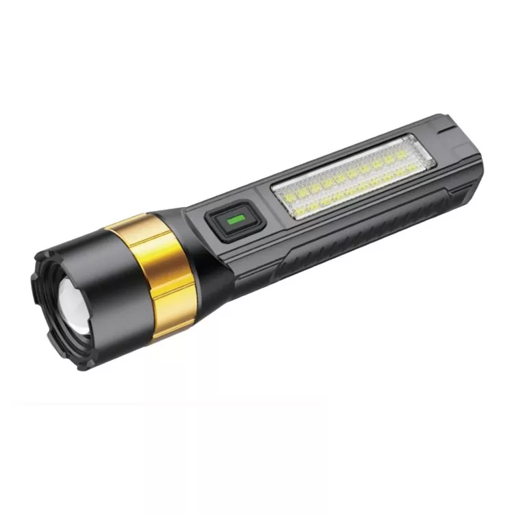 Flashlight faoi stiúir in-athluchtaithe le Saol Fada Battery