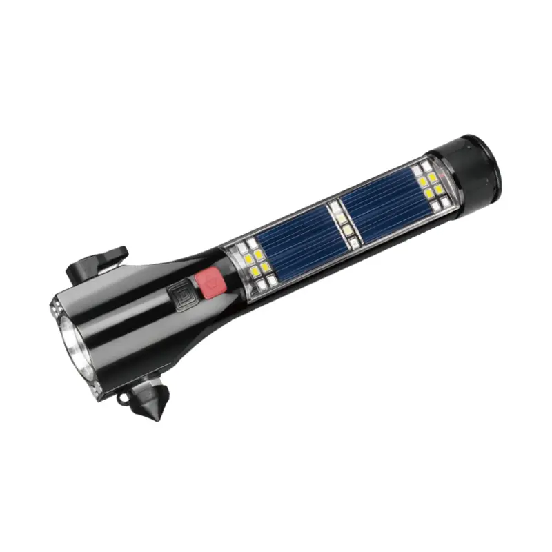 Uirlis Éigeandála Cumhachtaithe Flashlight Gréine le Casúr Sábháilteachta