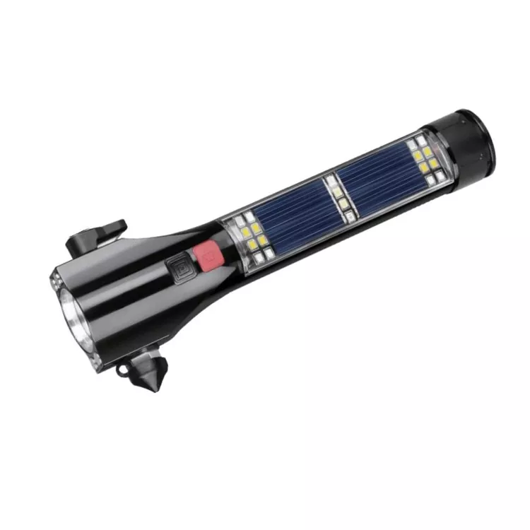 Flashlight faoi stiúir Éigeandála Rechargeable Gréine